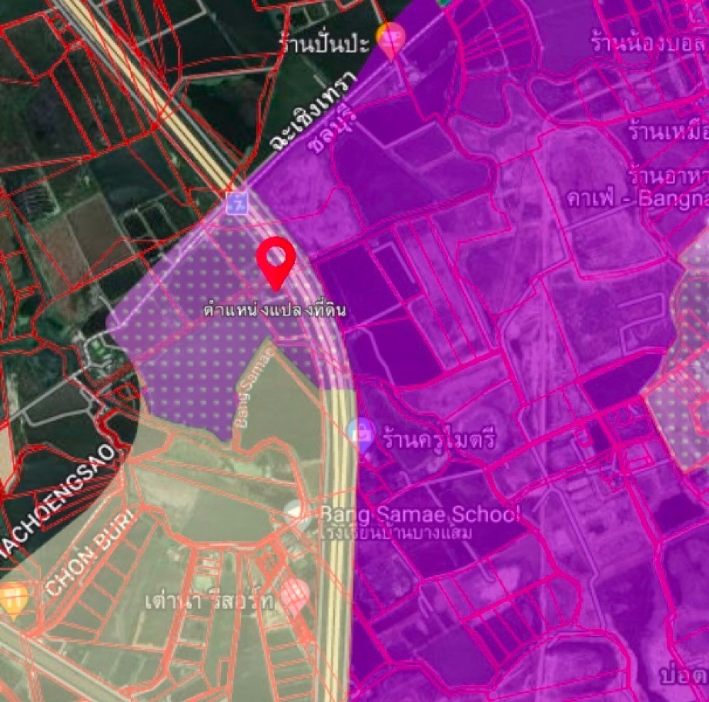 春武里府 |【EEC—紫色区】Panthong县，紧邻Amata工业园区土地出售 4-2-40莱（或7,360平米）3220万泰铢