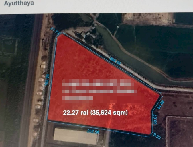 大城府 |【紫色区】靠32号公路 工业园区里土地出售 22.27莱 500万泰铢/莱