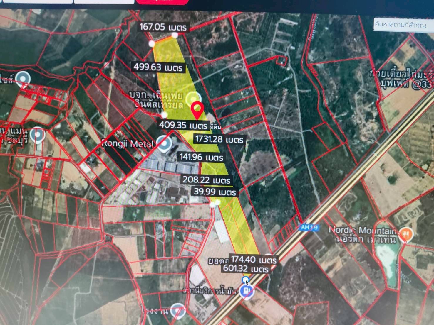 春武里府 | Ban Bueng县 土地出租 186莱 每莱9,000泰铢/月