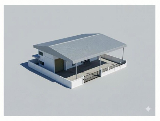 北榄府 |【紫色区】Bangbo县 带办公室的工厂出租/售 1,335平米 每平米130泰铢/月，出售3400万泰铢