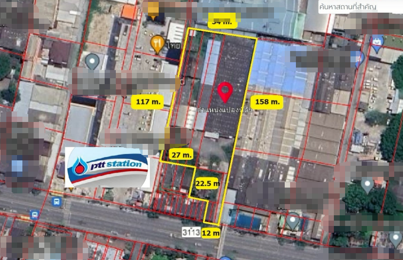 北榄府 |【紫色区】Pu Chao, Phra Pradaeng 工厂仓库出租 3,390平米 每平米150泰铢/月