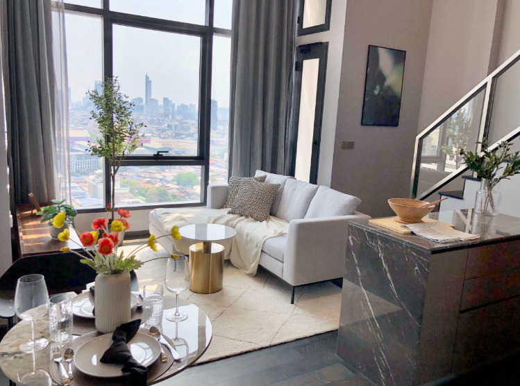 拉差贴威区 | CONNER Ratchathewi 复式公寓出租 1卧 50.6平米 45,000泰铢/月