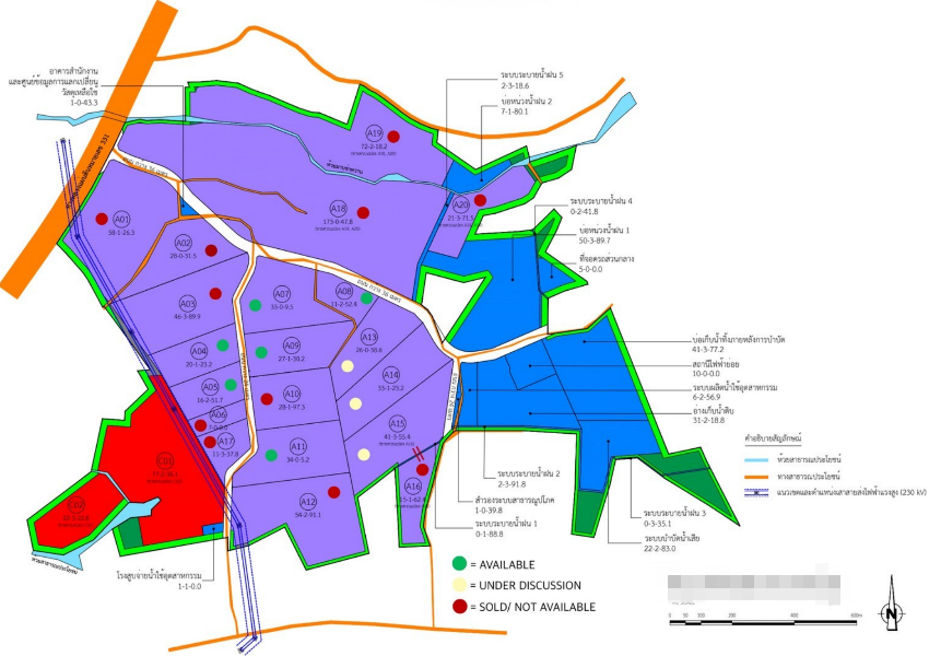 春武里府 | Bang Lamung分区 工业园区里土地出售 起始面积为11莱 售价7,500,000–10,000,000 泰铢/莱