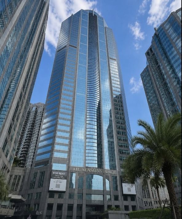 曼谷 巴吞旺区 | CRC Tower（All Seasons Place）A级私人办公室出租 95–205平方米 租金1,350泰铢/平方米/月  可注册公司