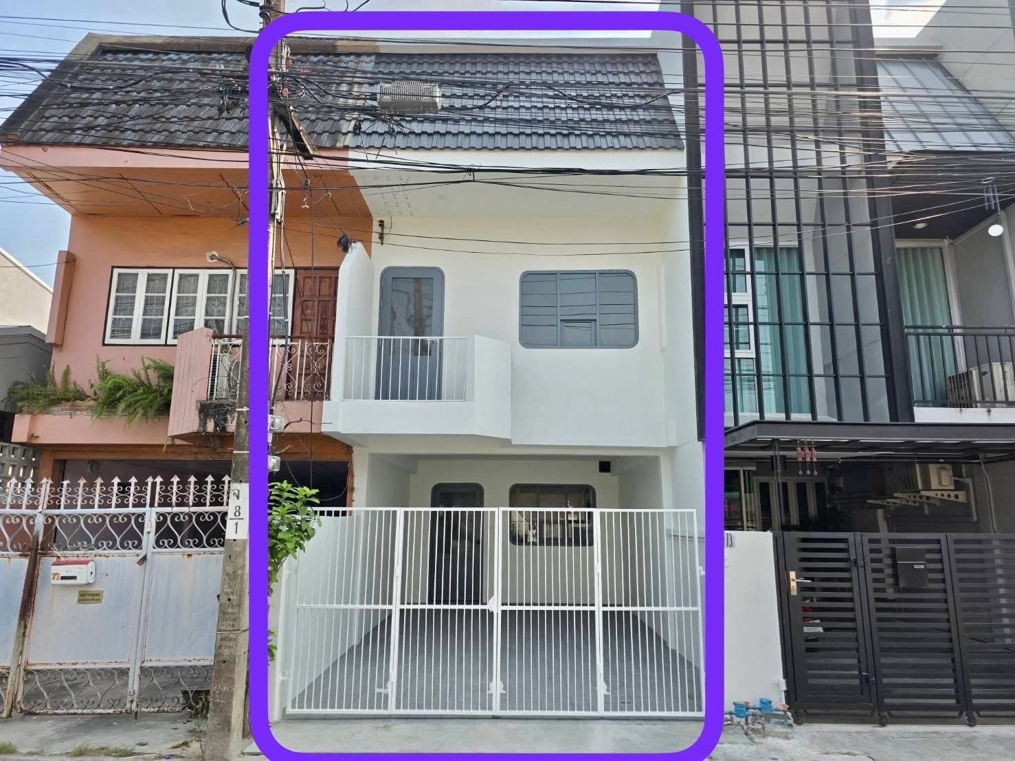 曼谷 拉抛区 | Chokchai 4 Soi 55两层联排别墅出租 3卧3卫120平方米 租金38,000泰铢/月，可注册公司，允许养宠物