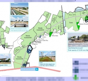 巴真府 | Sri Maha Phot县，Rojana工业园区里空土地出售 开始2～67莱 400～420万泰铢/莱