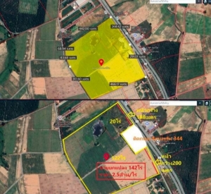 春武里府 |【黄色区】Ban Bueng县 土地出售 142莱 250万泰铢/莱