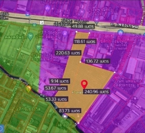 佛统府 |【紫色区】Omyai — 临Phetkasem干道，地段优越 空土地出售 22-3-16莱 1600万泰铢/莱