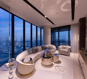曼谷 空讪区 | Banyan Tree Residences Riverside Bangkok公寓出租 178.34平方米 租金250,000泰铢/月